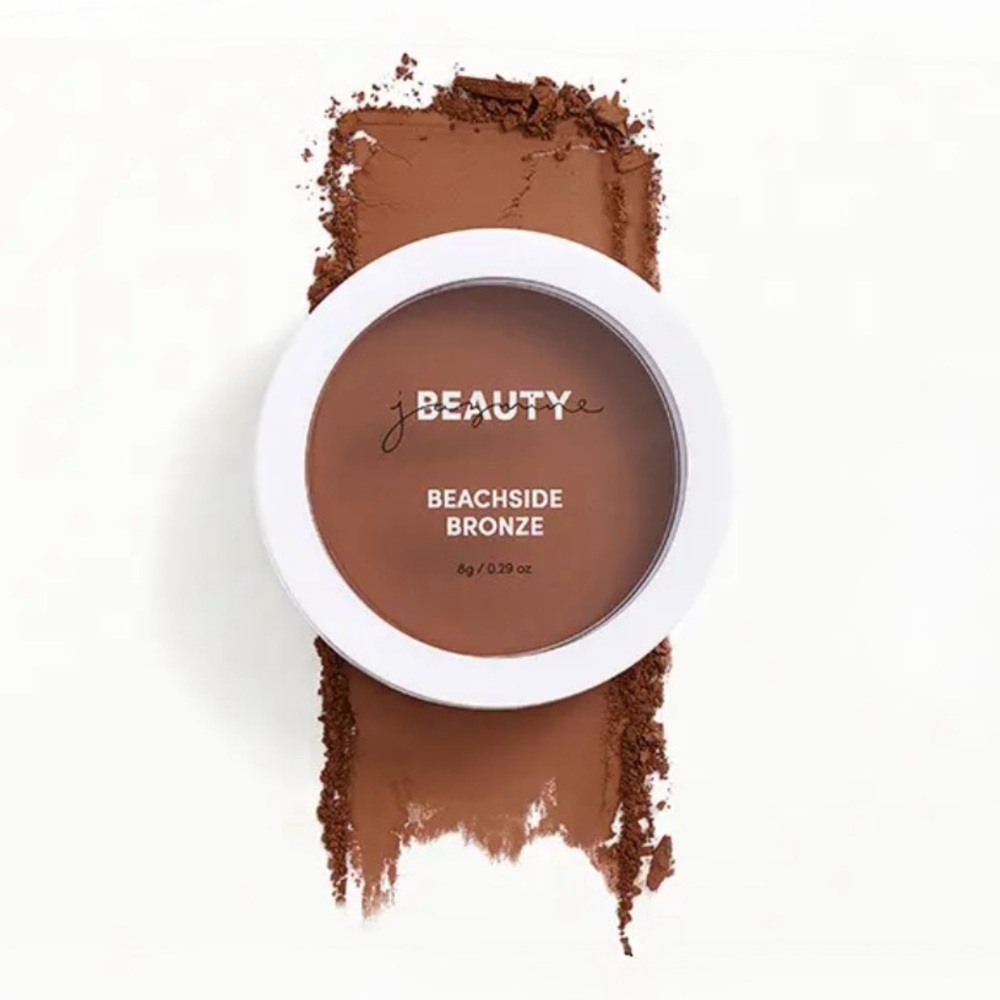 JASMIME BEAUTY Pressed Powder Bronzer in MEDIUM Brown Full Size Makeup Product